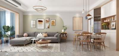 北欧家居客厅3D模型下载